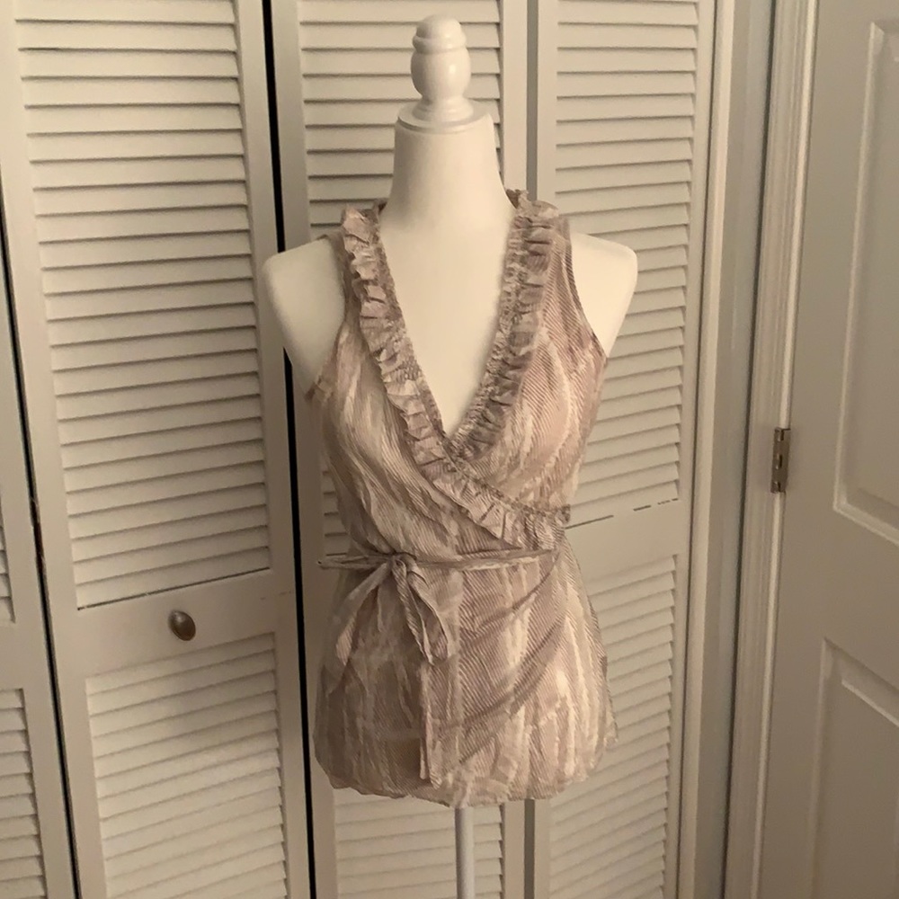 Sleeveless wrap around top